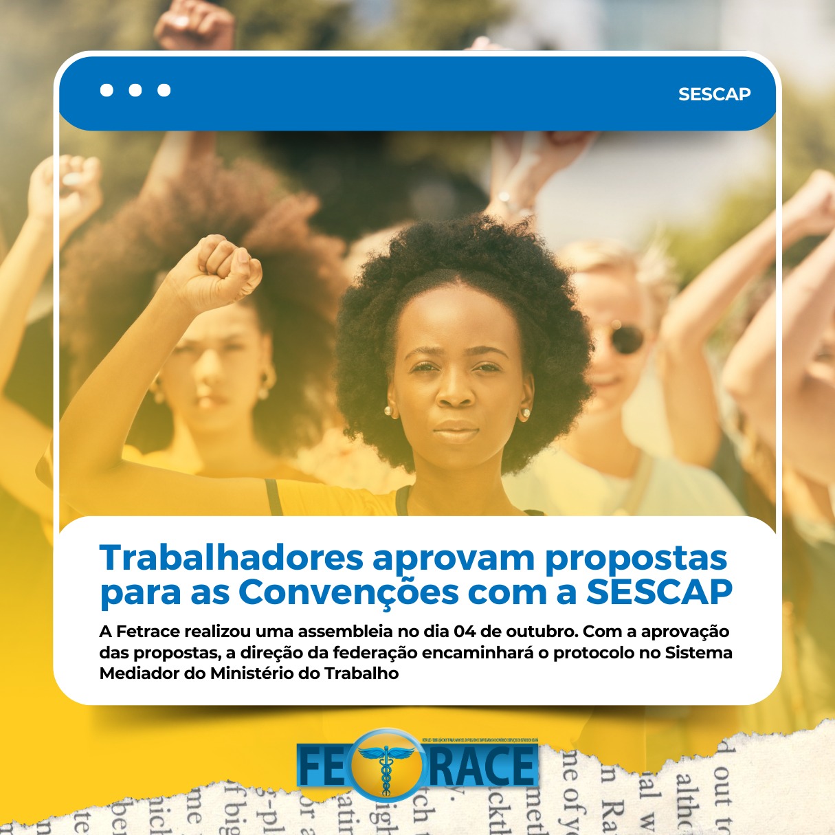 TRABALHADORES APROVAM CCTS O SESCAP Fetrace